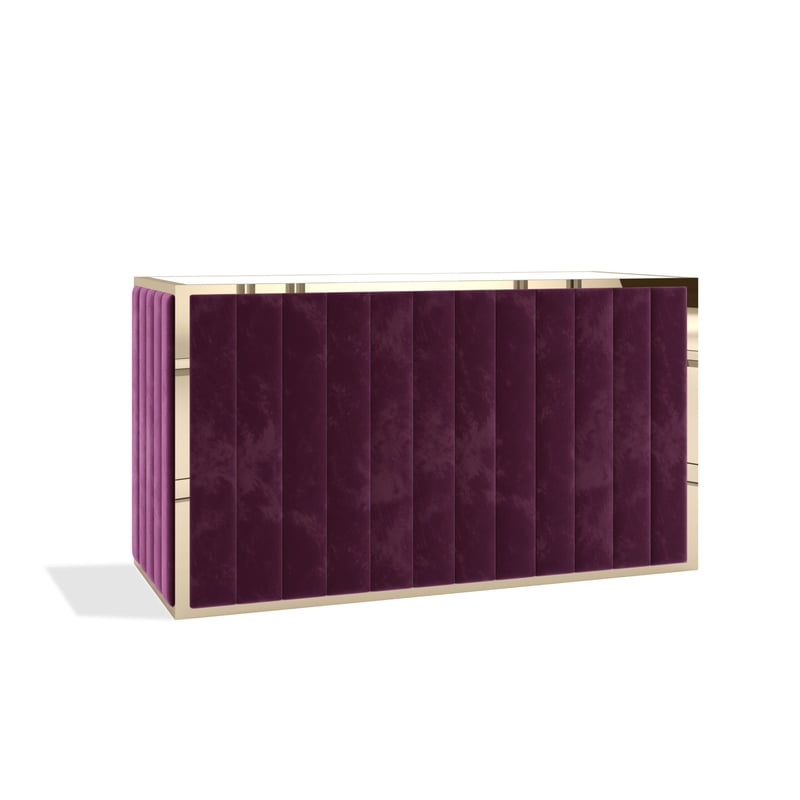 Kincaid 6' Velvet Bar - Gold & Berry