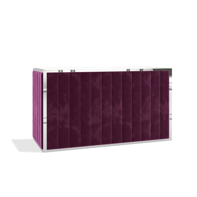 Kincaid 6' Velvet Bar - Silver & Berry