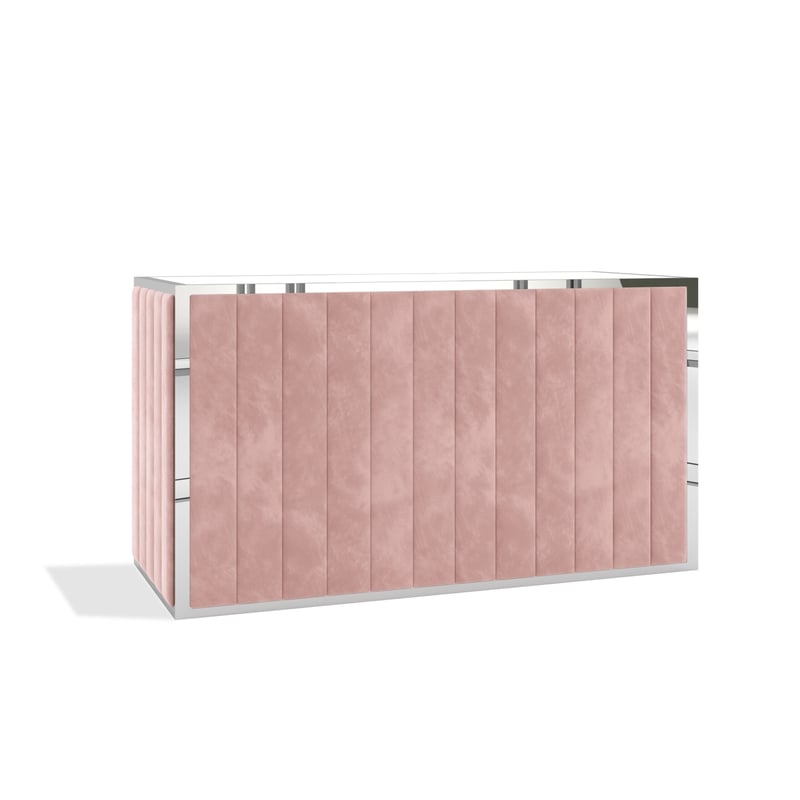 Kincaid 6' Velvet Bar - Silver & Dusty Rose