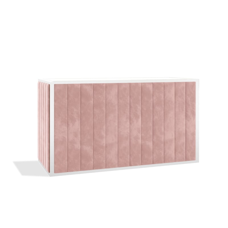 Kincaid 6' Velvet Bar - White & Dusty Rose