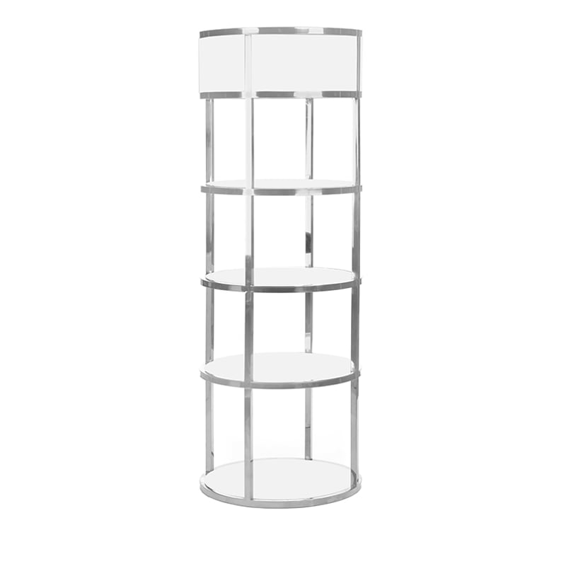 Grand Bar Back - Silver & White