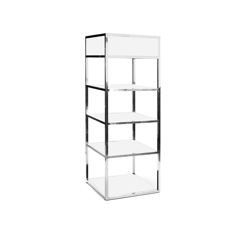 Morgan Bar Back - Silver & White