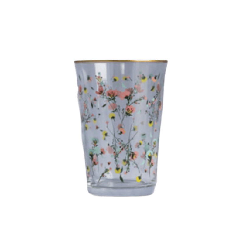 Floral Water Glass