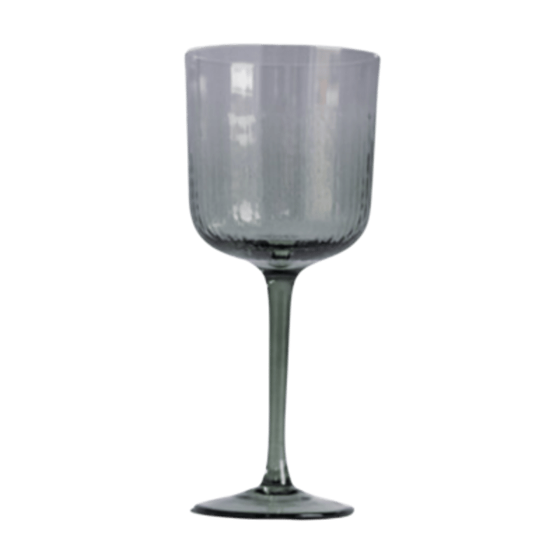 Green Frosted Wine Glass