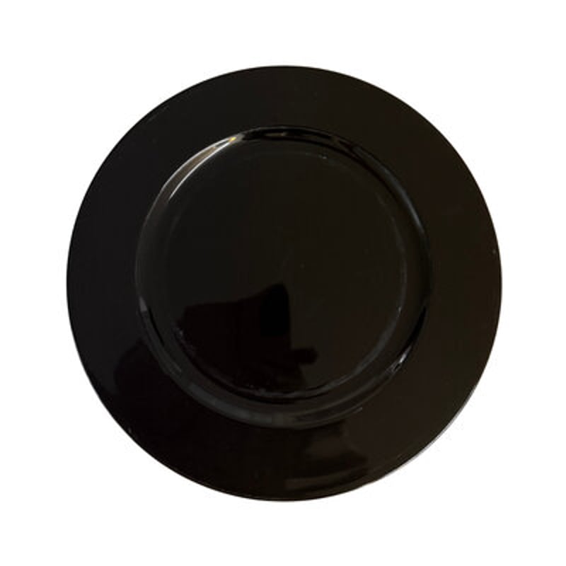Black Shiny Acrylic Charger Plate