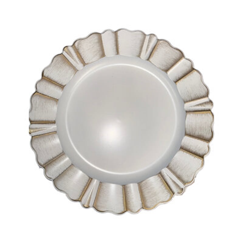 Scalloped Gold Rim Acrylic Charger Plate