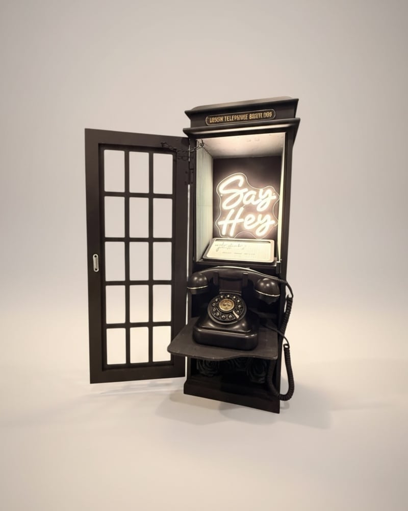 The Noir Audio Guestbook Mini Phone Booth