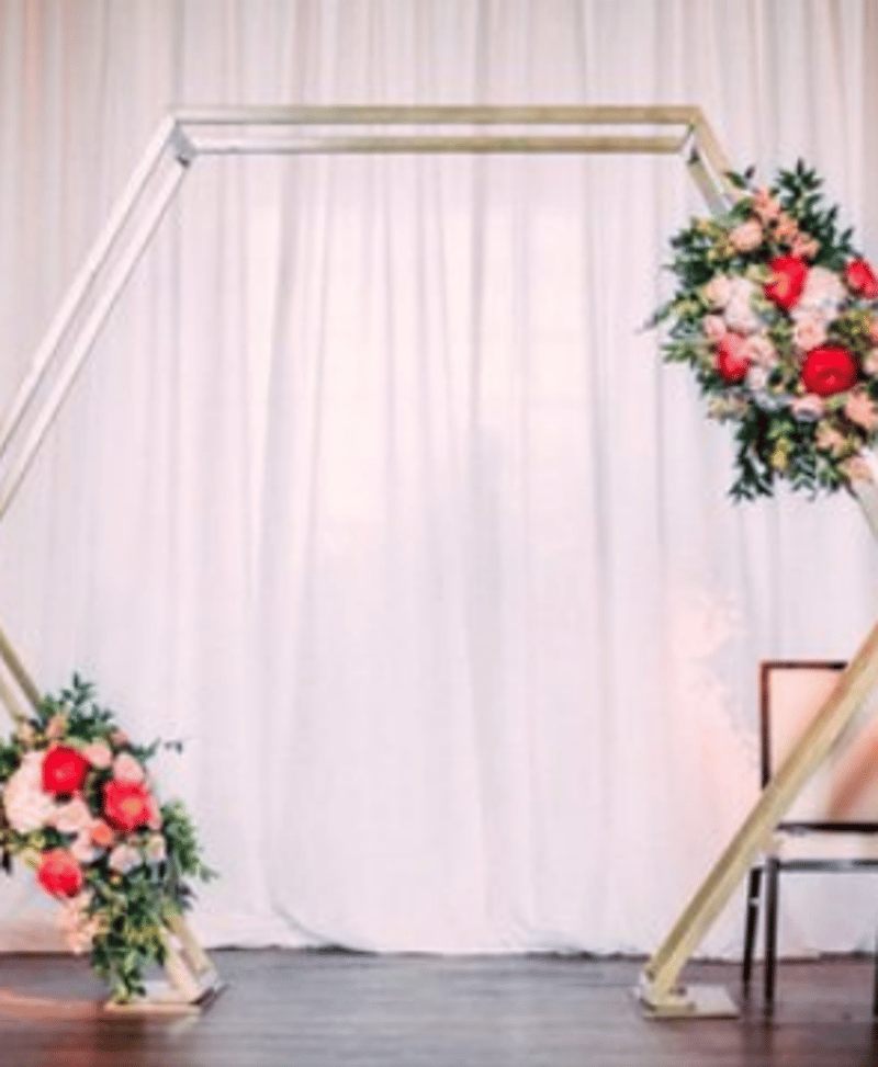 Gold Hexagon Arch