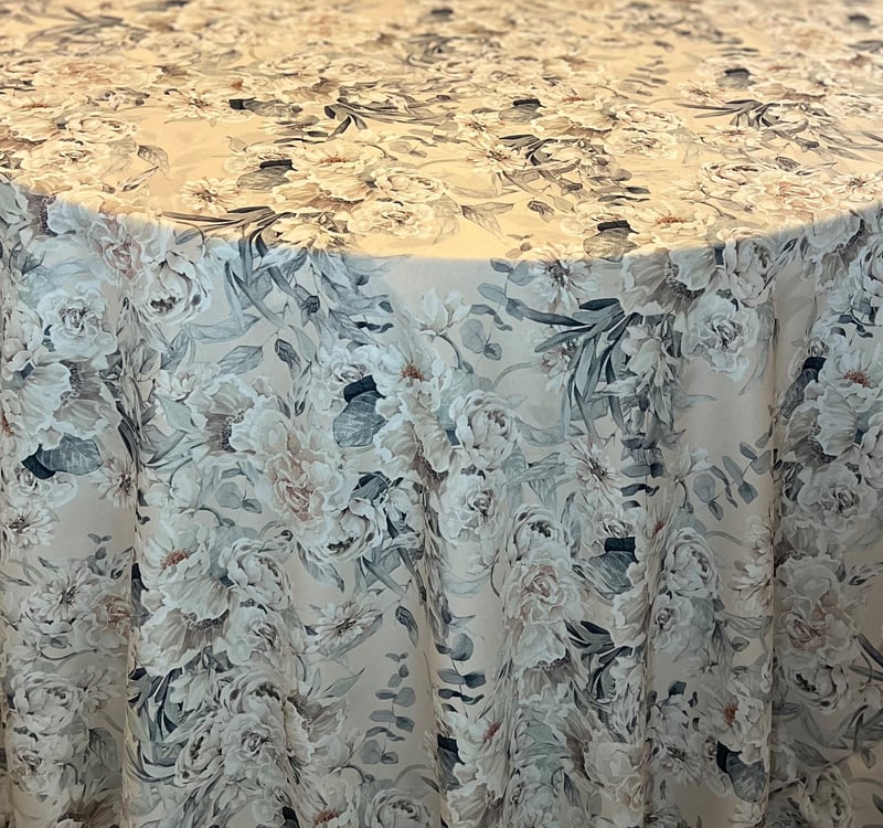 Floral Dusk in Ivory - 132"