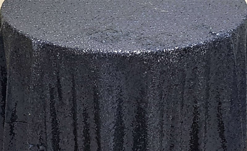 Navy Blue Glitz Sequins - 90" x 156"