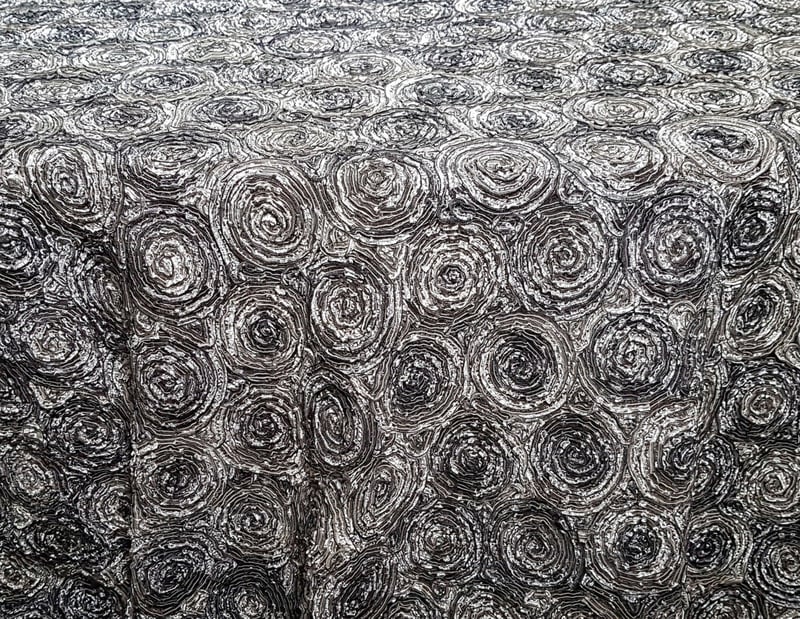 Grey Flat Rosette - 90" x 156"