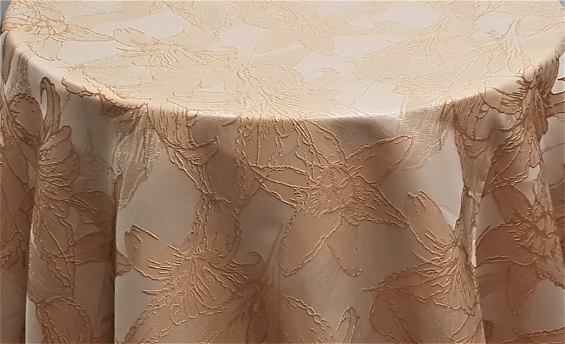 Champagne Floral Reef Jacquard - 120"
