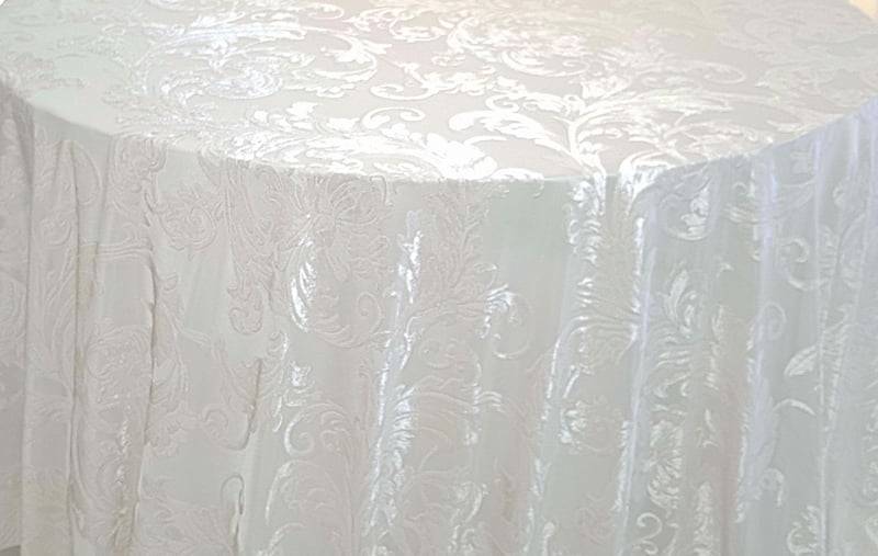 Ivory Victorian Sheer Jacquard - 132"