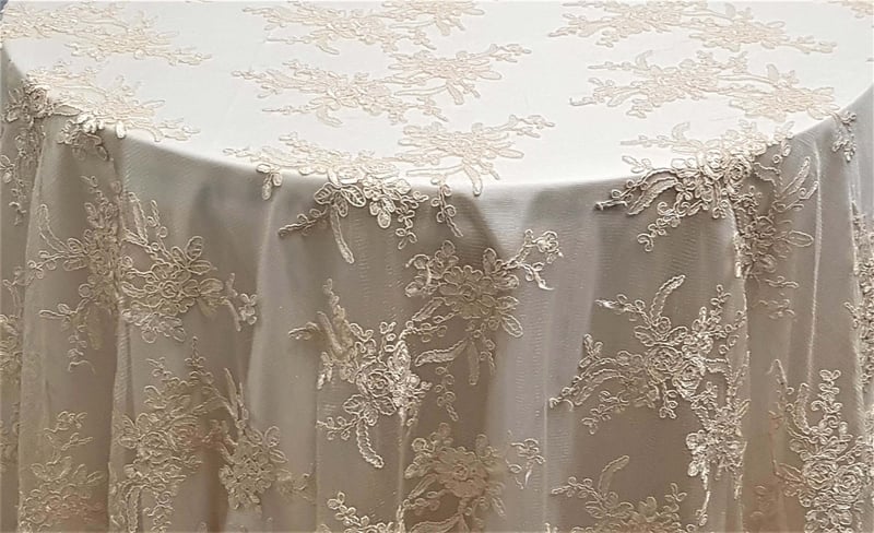 Ivory Laylani Lace - 100" x 160"