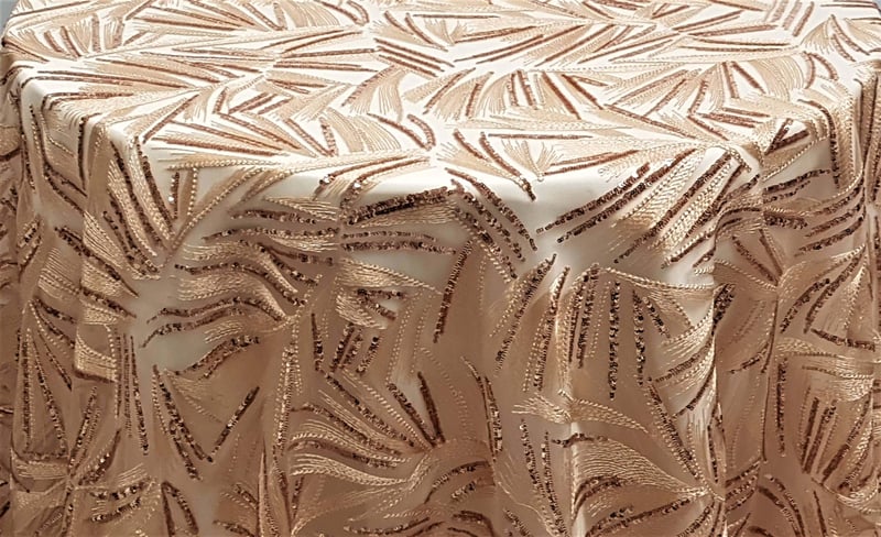 Champagne Sparkle Sequins - 100" x 160"