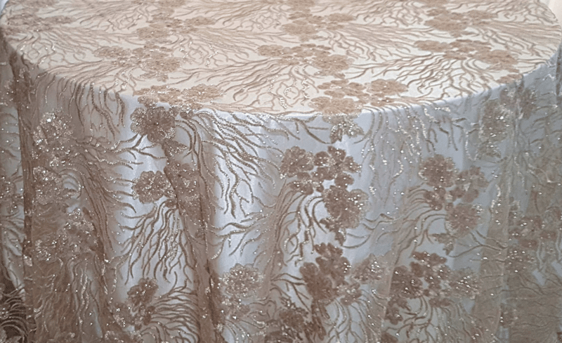Champagne Marigold Sequins - 132"