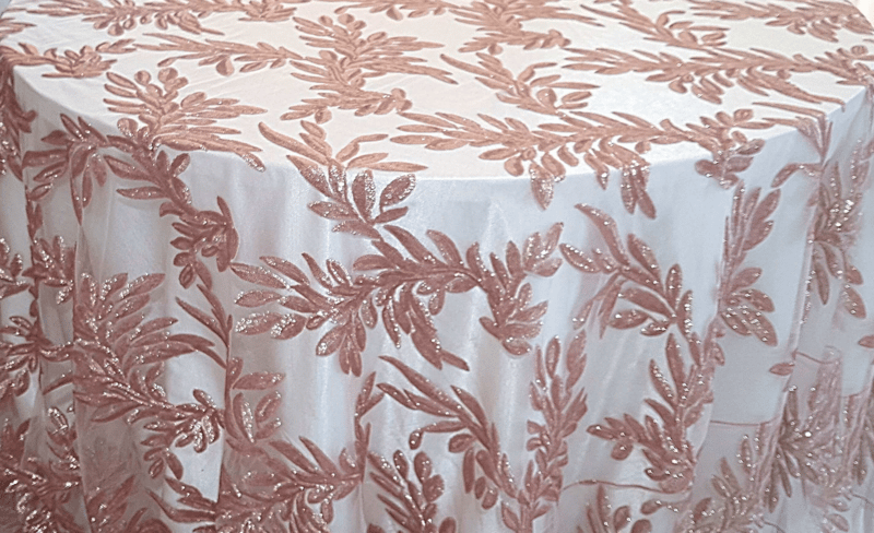 Blush Giselle Sequins - 100" x 160"
