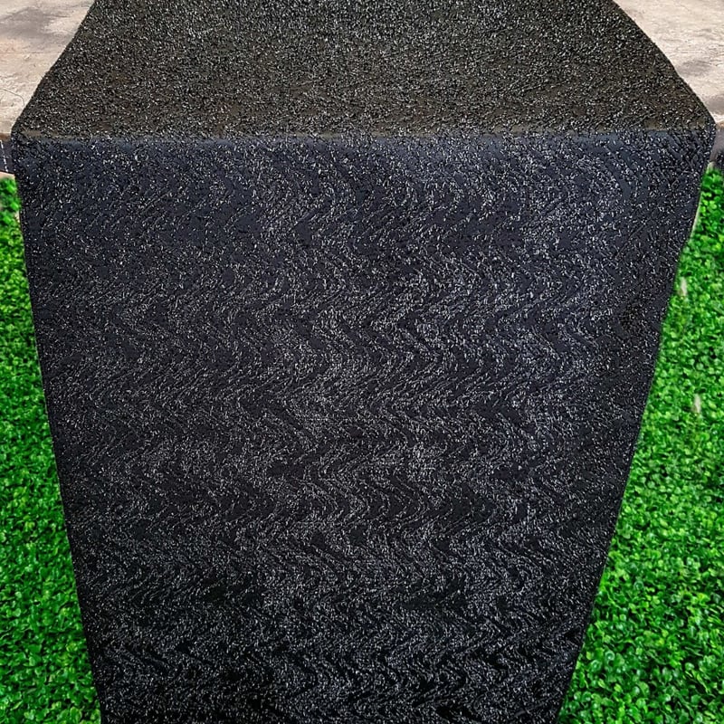 Black Twinkle Tinsel Runner