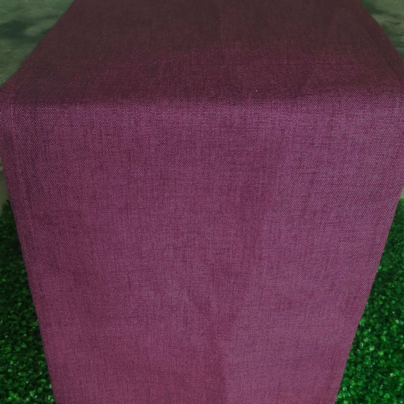 Burgundy Panama Linen Runner