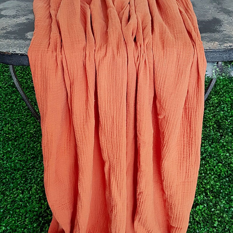 Burnt Orange Double Gauze Runner