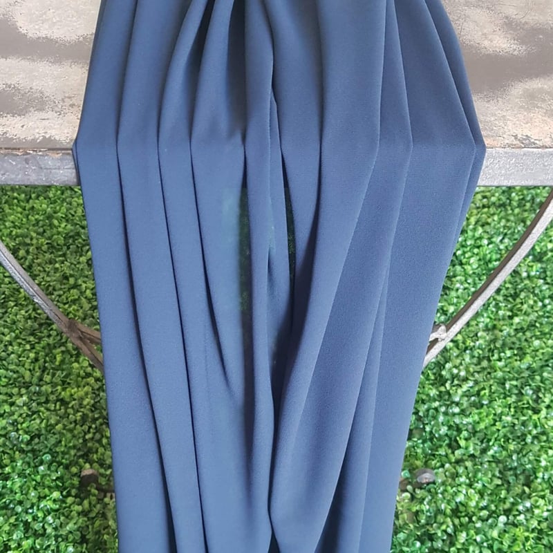 Navy Blue Chiffon Runner