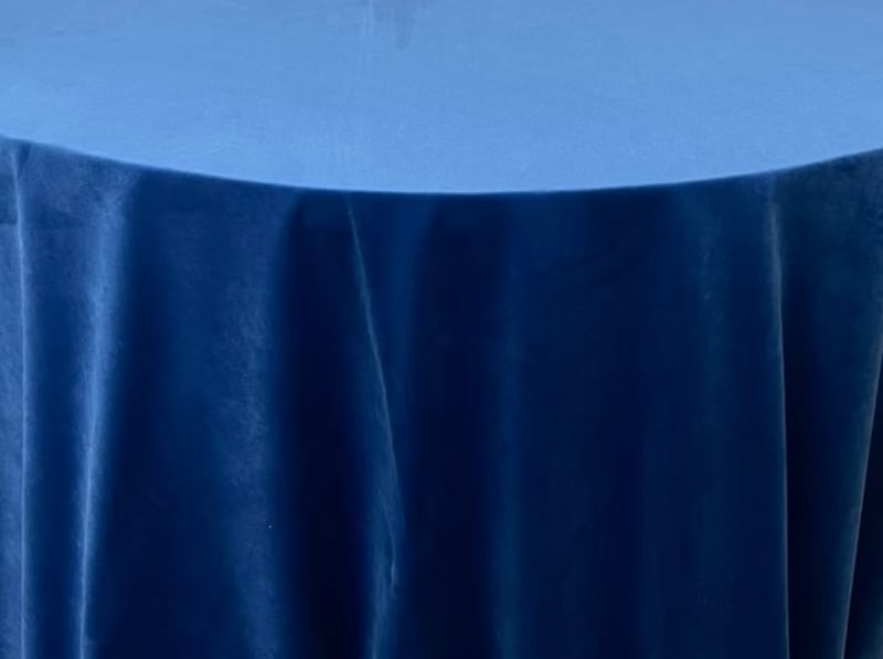 Navy Blue Plush Velvet - 120"
