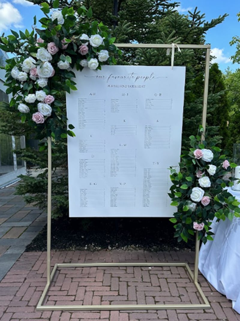 6ft Large Gold Metal Sign Stand