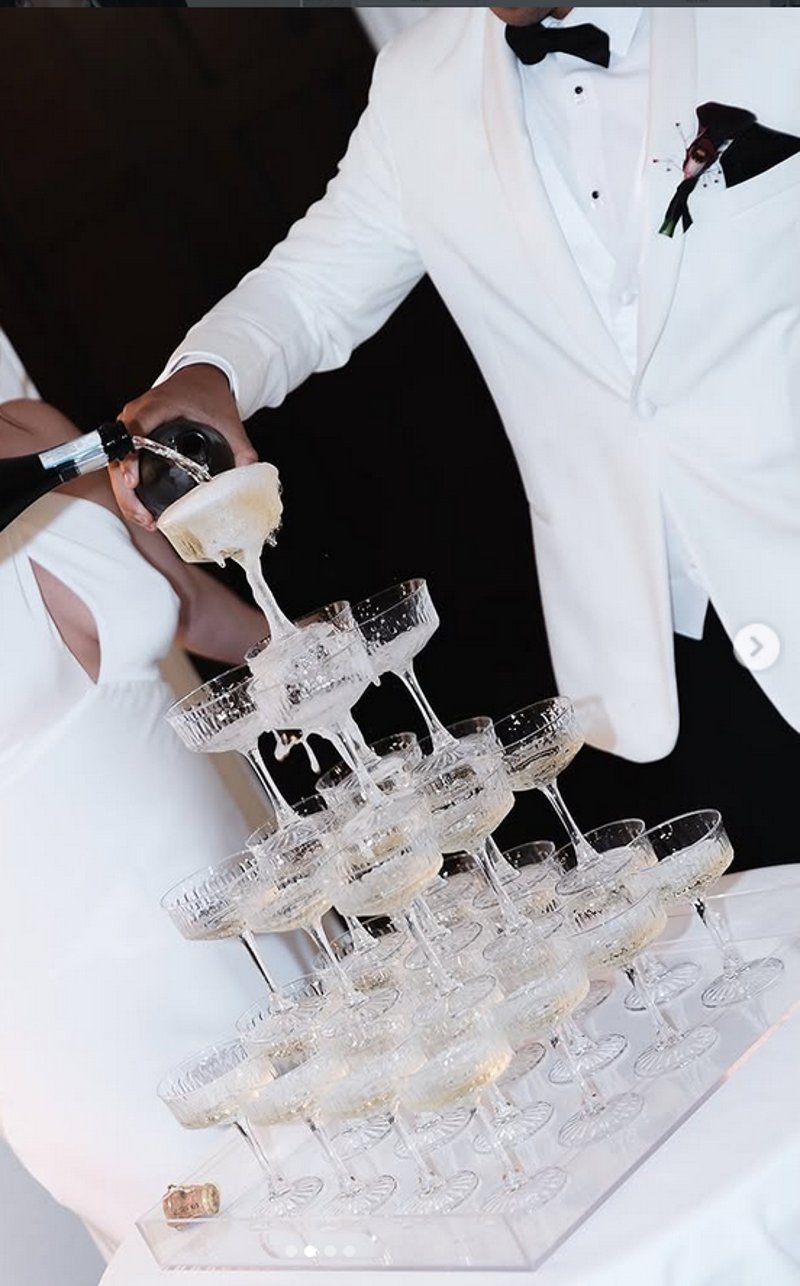 Vintage Champagne Tower