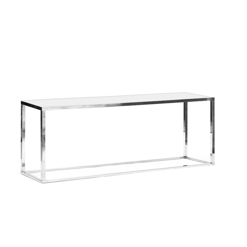 Bentley 30" Silver Credenza - White Insert