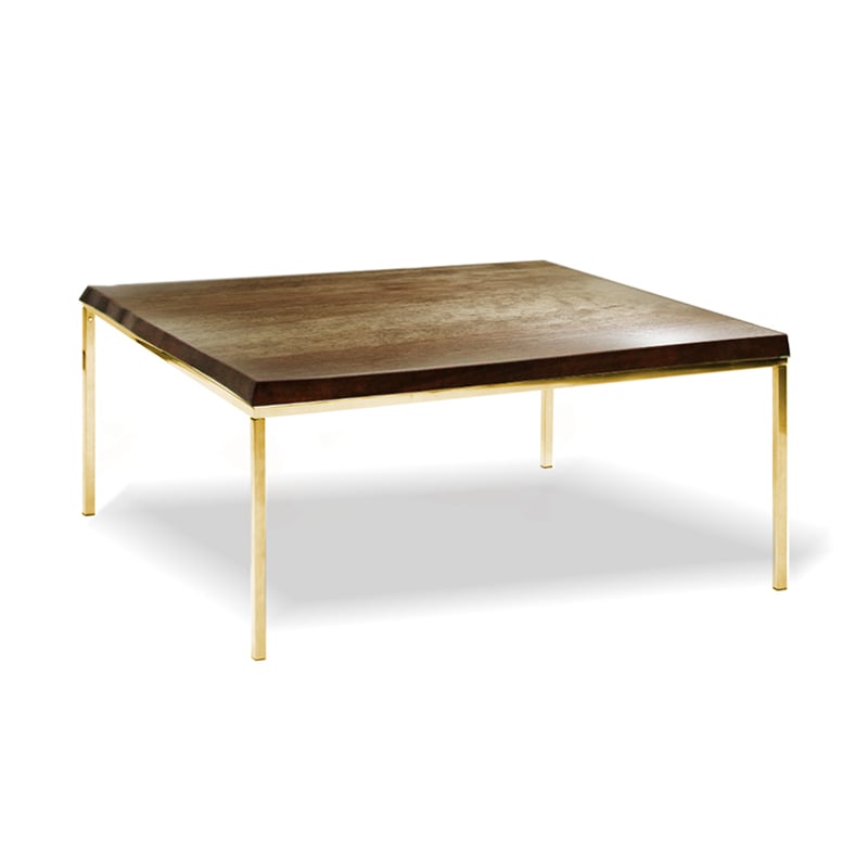 Carleton Coffee Table - Gold and Wood