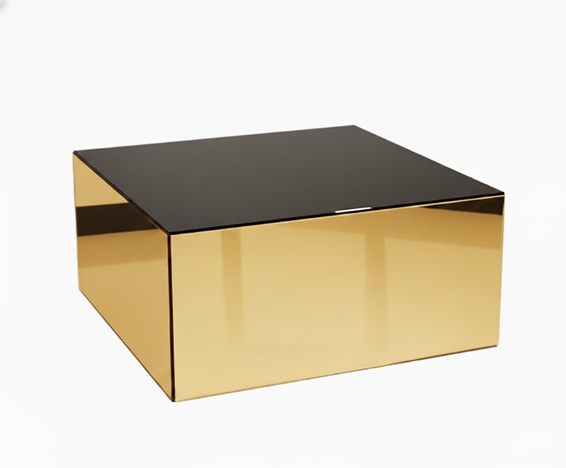 Nelligan Coffee Table - Gold Frame - Black Top