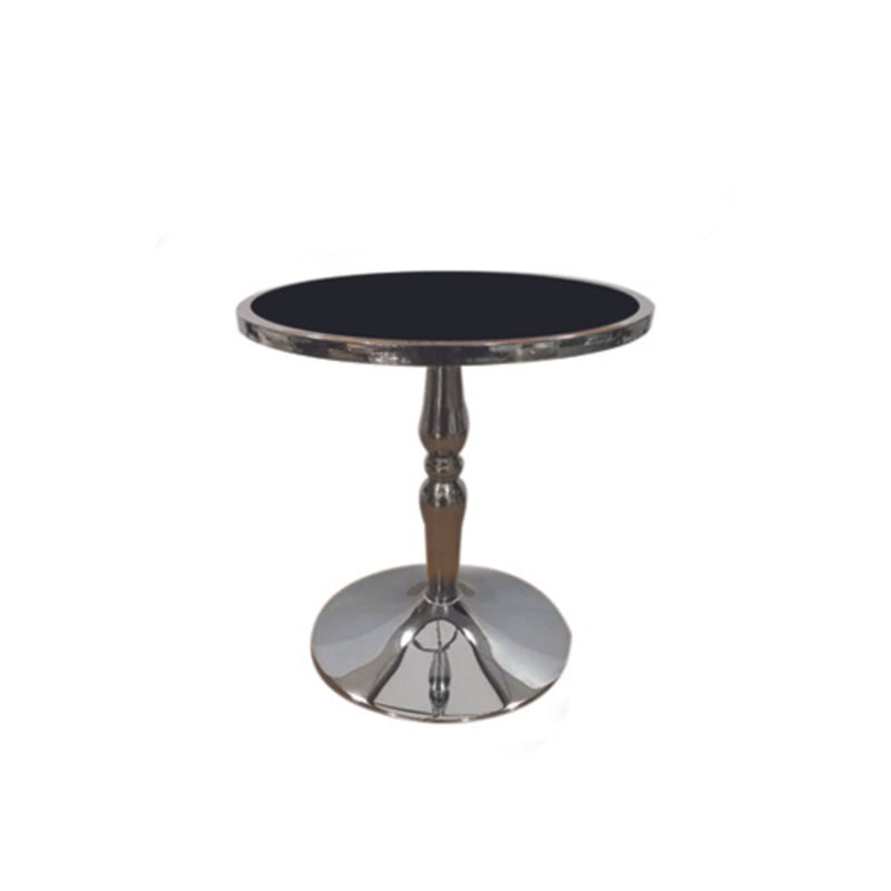 Marseille End Table - Silver & Black