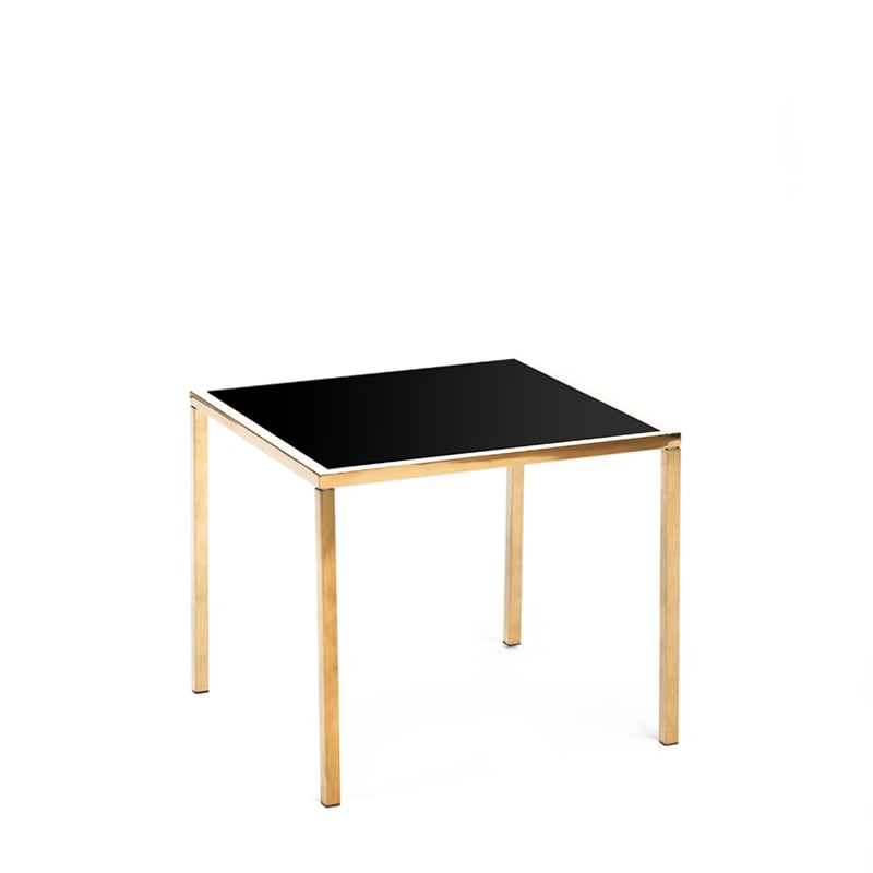 Mercer End Table - Gold and Black