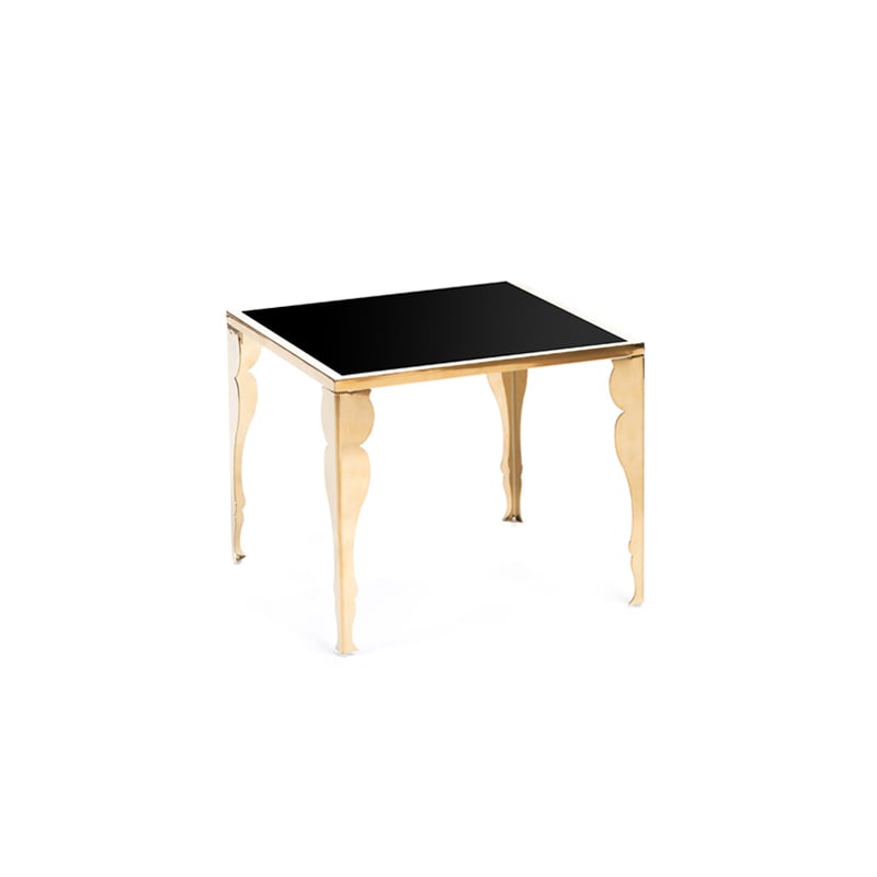 Mercer Silhouette End Table - Gold and Black