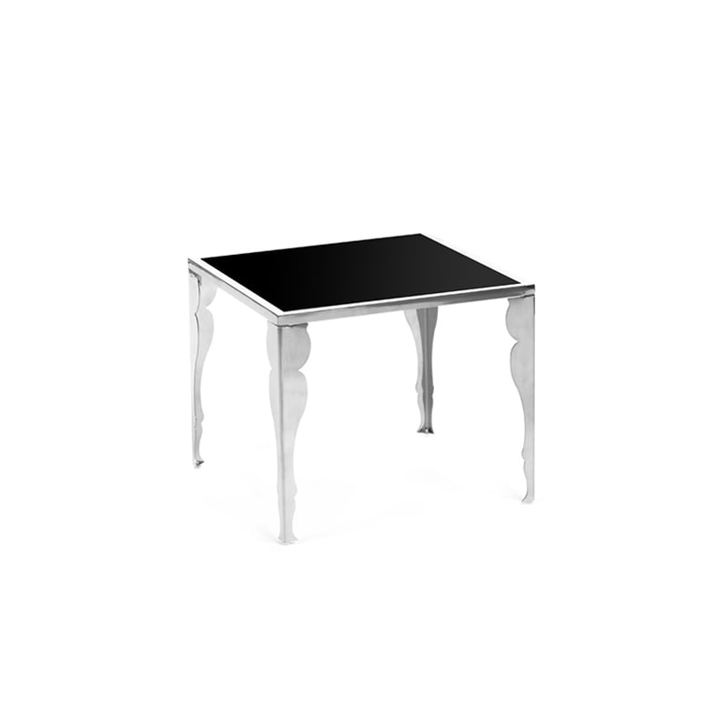 Mercer Silhouette End Table - Silver and Black