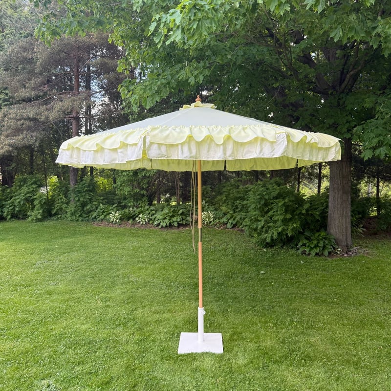 Butter Yellow Ruffle Umbrella