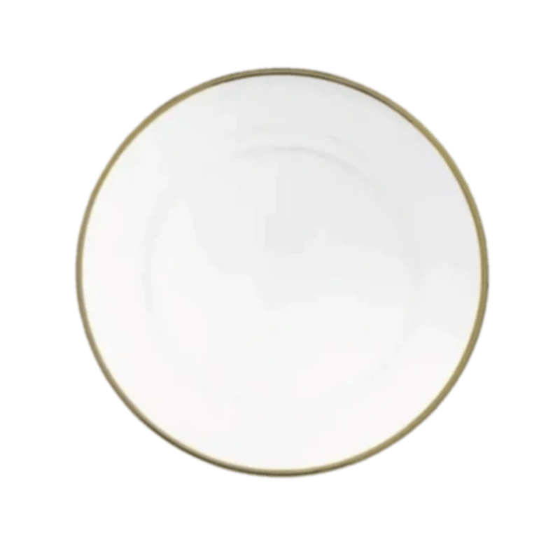 Coloured Rim 13" Glass Charger Plate - Champagne Gold