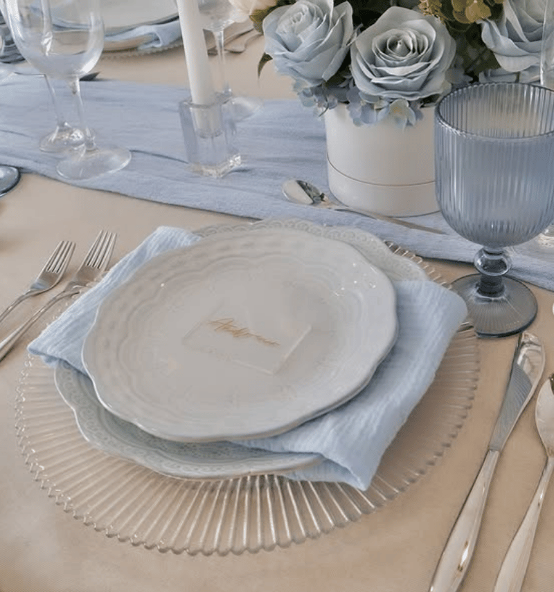 Ribbed 13" Glass Charger Plate