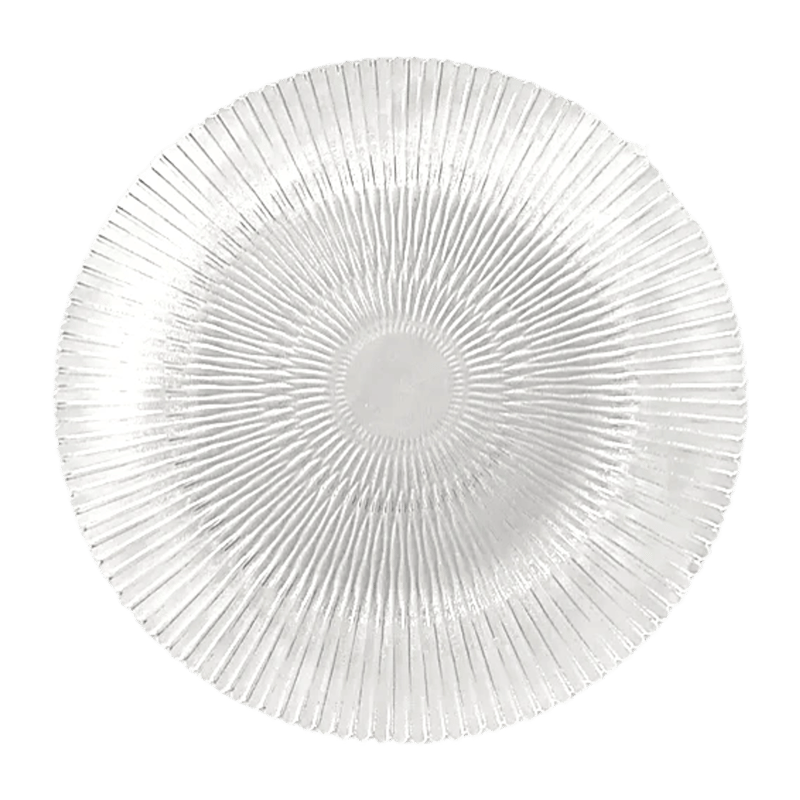 Ribbed 13" Glass Charger Plate