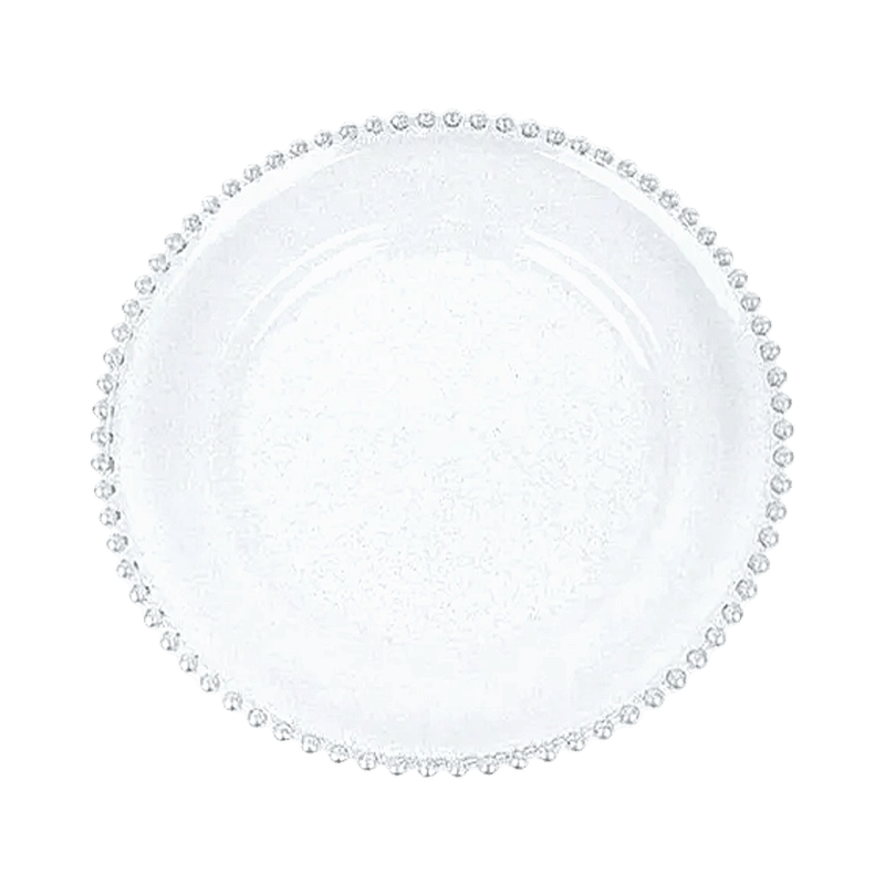 Beaded 13" Glass Charger Plate