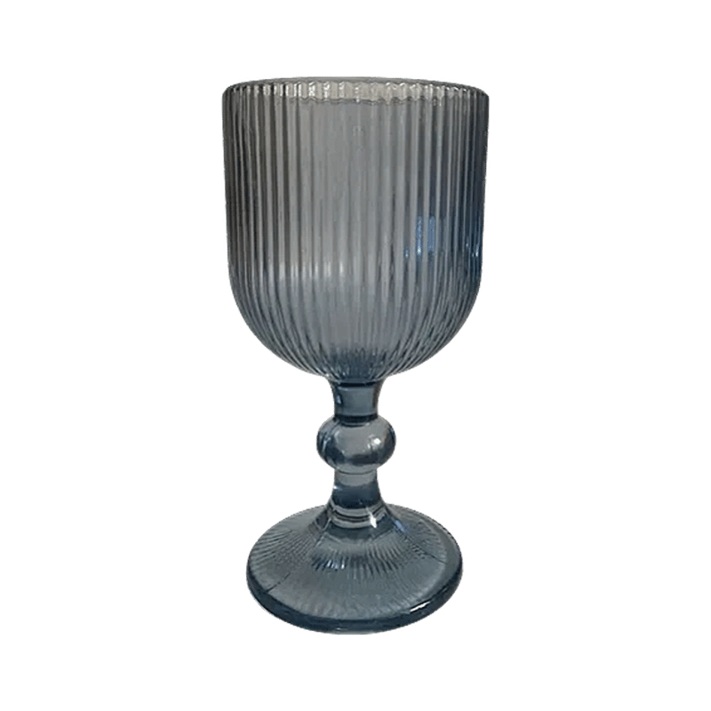 Ribbed Goblet - Blue