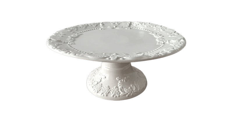 Floral Rim Cake Stand - 13"