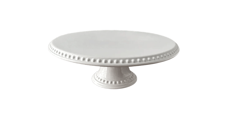 Beaded Rim Cake Stand - 12.5"