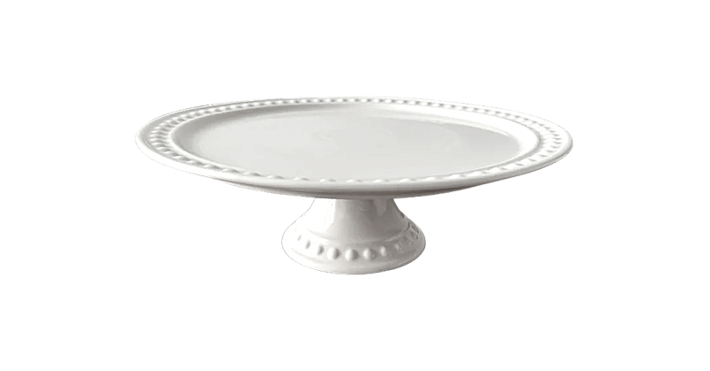Flat Beaded Cake Stand - 12"