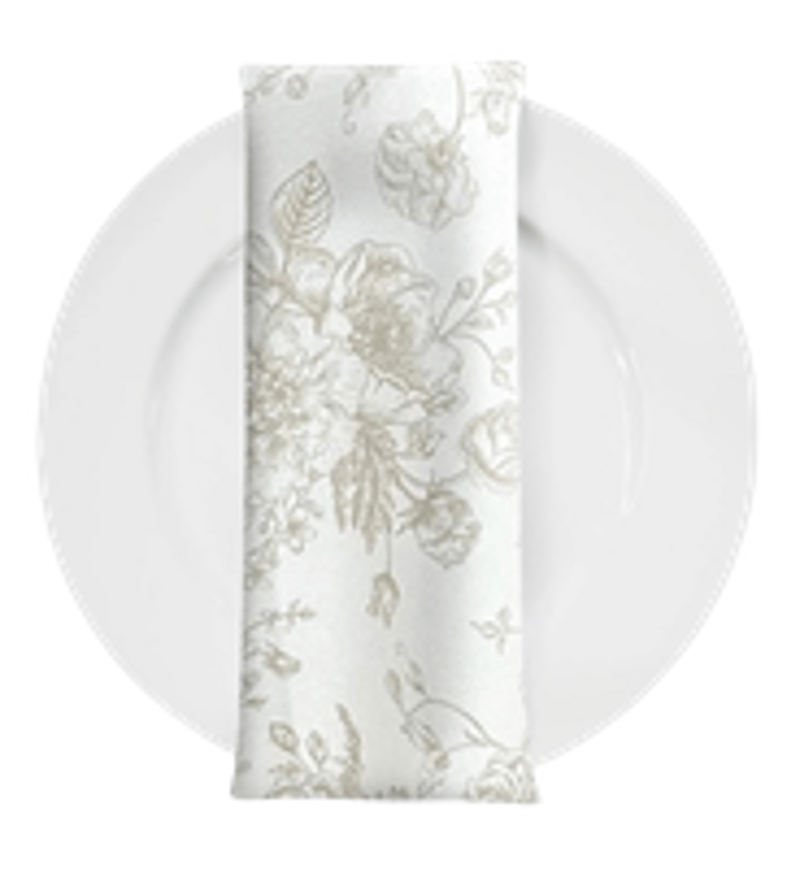 French Toile Taupe Napkin