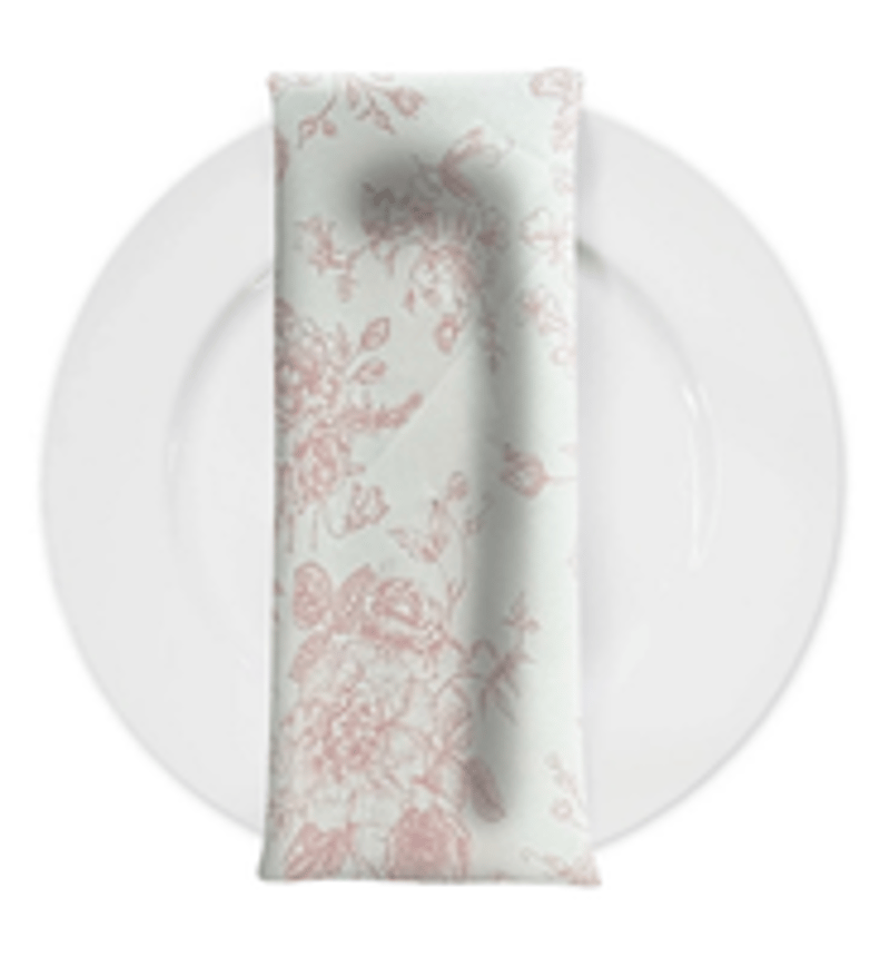 French Toile Rose Napkin
