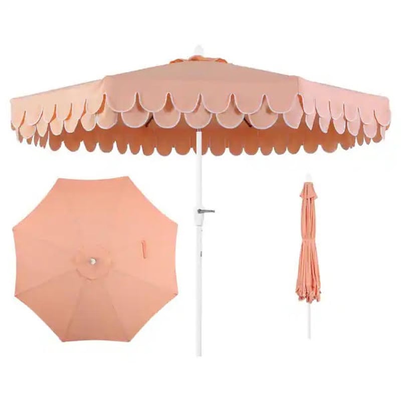 Coral Double Scallop Umbrella