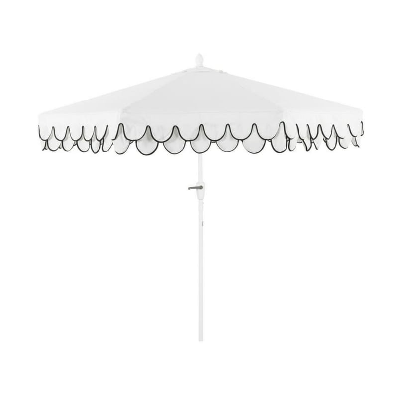 White Double Scallop Umbrella