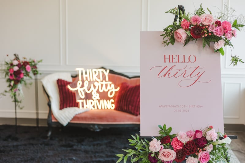 Thirty, Flirty & Thriving - Neon Light