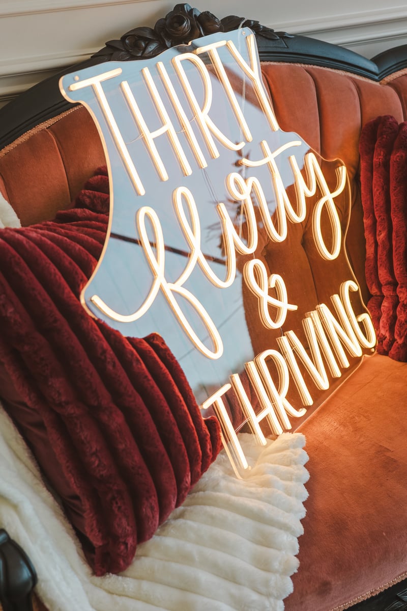 Thirty, Flirty & Thriving - Neon Light